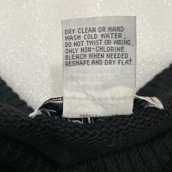 Vintage Lord Isaac’s Black Crewneck Sweater Snakeskin Appliqué Silk Angora Med - Picture 9 of 13